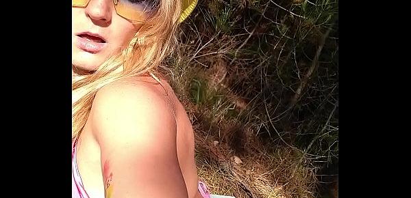  Kinky Selfie - Quick fuck in the forest. Blowjob, Ass Licking, Doggystyle, Cum on face. Outdoor sex